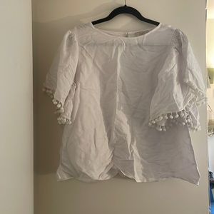 new with tags pom pom blouse